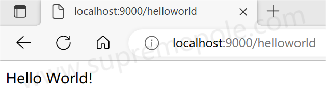 SpringBoot HelloWorld项目运行结果